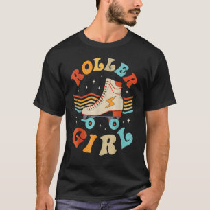 Roller Girl Skater Skating Retro Vintage 70s 80s S T-Shirt