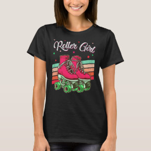 Roller Girl Skaters Skater Skating Vintage 70s 80s T-Shirt