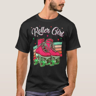 Roller Girl Skaters Skater Skating Vintage 70s 80s T-Shirt