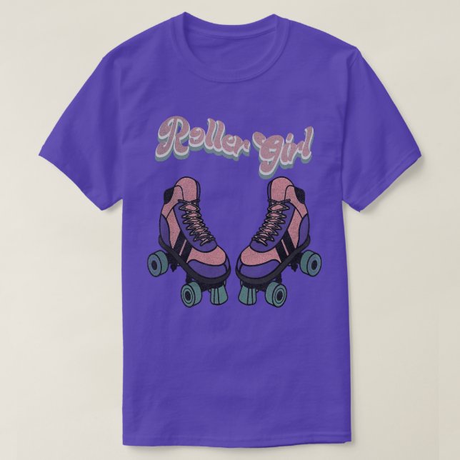 Roller Girl Skating Skates Skater Rollerskating Ro T-Shirt (Design Front)