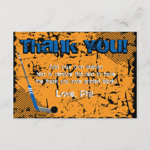 Roller Hockey, Grundge Style Thank You Cards