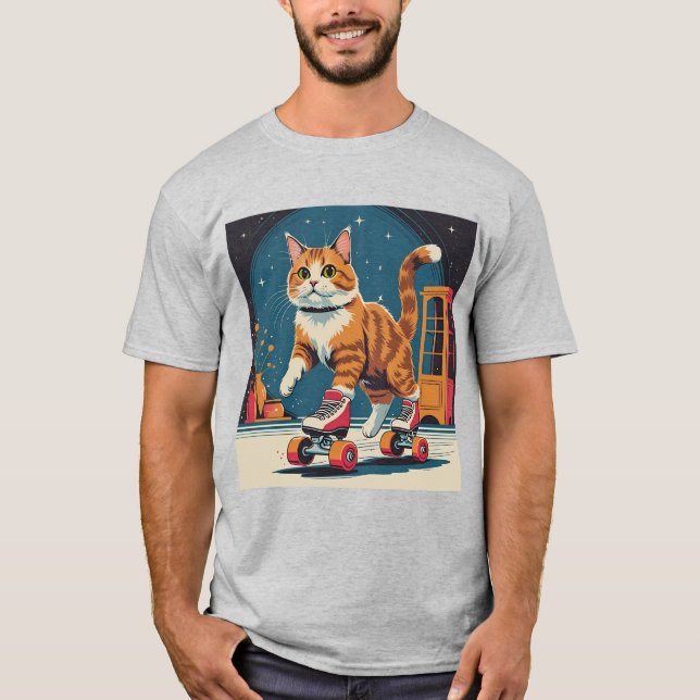 Roller Kitty Skate Night T-Shirt (Front)