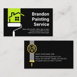 Roller Paint Brush Painting Paint Business Card