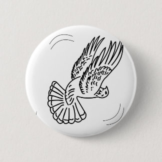 Roller Pigeon in Action 6 Cm Round Badge