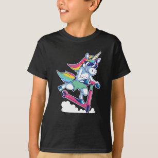 Roller Scooter Unicorn T-Shirt