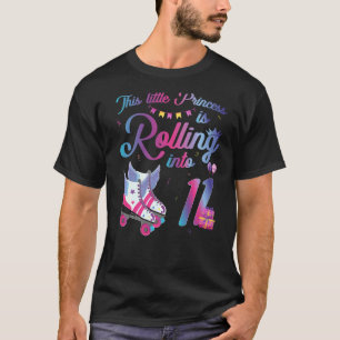 Roller Skate 11th Birthday 11 Year Old Girl Roller T-Shirt
