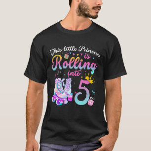 Roller Skate 5Th Birthday 5 Year Old Girl Party Ou T-Shirt