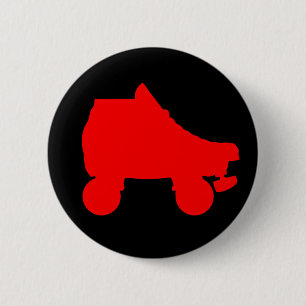 roller skate 6 cm round badge