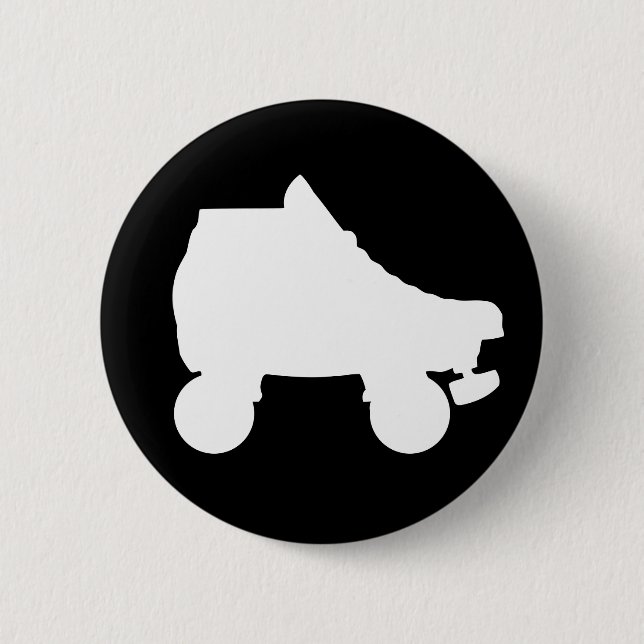 roller skate 6 cm round badge (Front)