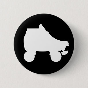 roller skate 6 cm round badge