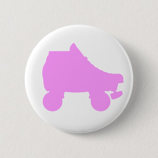 roller skate 6 cm round badge (Front)
