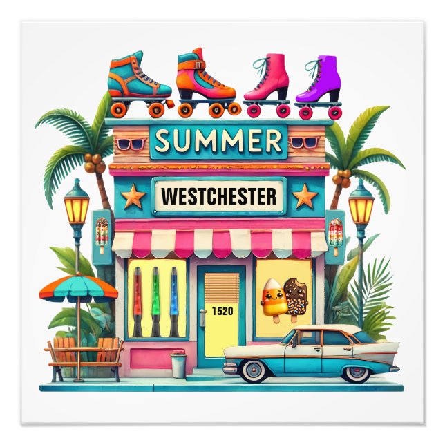 Roller Skate Beach Shop  PHOTO PRINT (Front)