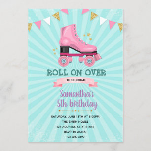 Roller skate birthday Invitation