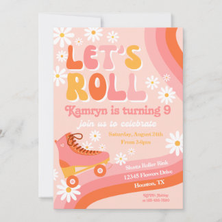 Roller Skate Birthday Invitation | Retro Skate