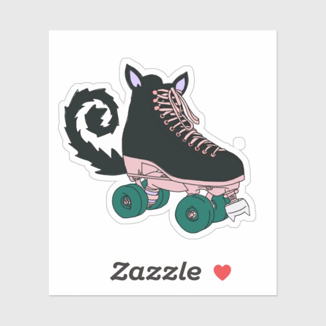 Roller Skate Cat Sticker (Sheet)