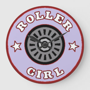 Roller Skate Girl Wall Clock