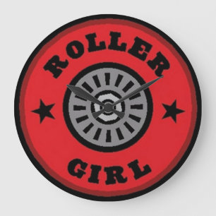 Roller Skate Girl Wall Clock