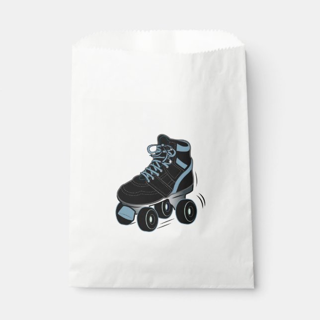 Roller Skate in Black Favour Bag (Front)
