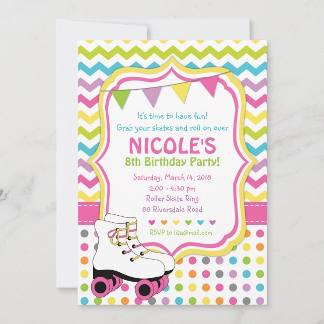 Roller Skate Invitation / Roller Skate Invite (Front)
