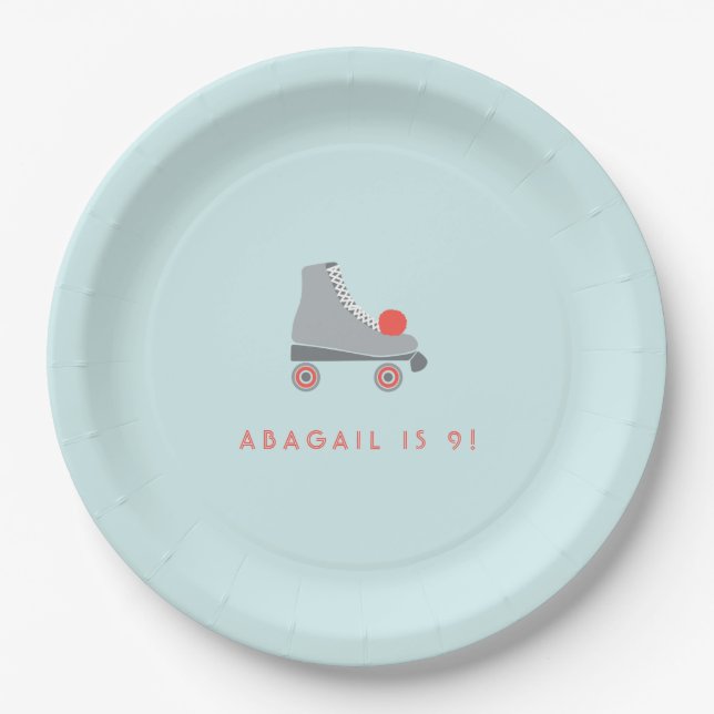 Roller Skate Paper Plate (Front)