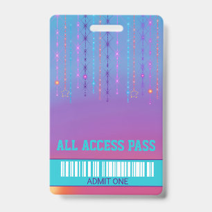 Roller SKate party, VIP Pass ,Invitation, Glitter ID Badge