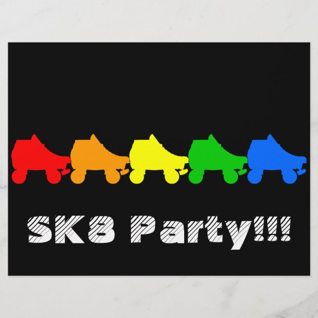 roller skate rainbow flyer (Front)