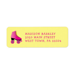 Roller Skate Retro Skating Return Address Label