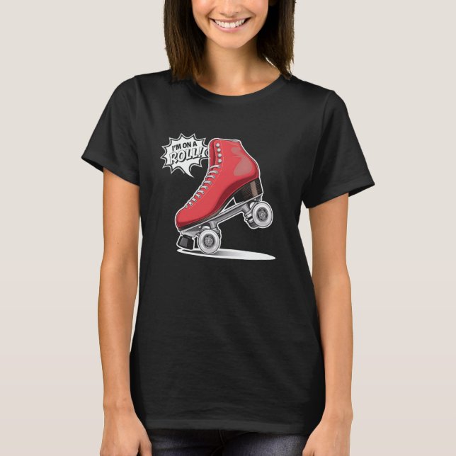 Roller Skate Roller Disco Roller Skating Roller De T-Shirt (Front)