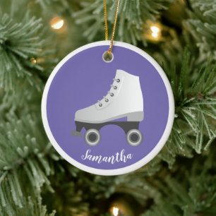 Roller Skate Rollerskating Ceramic Ornament