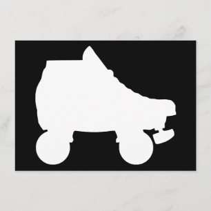 roller skate sillouette invitation