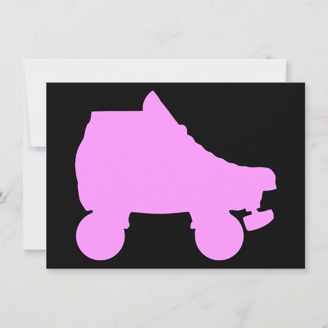 roller skate sillouette invitation (Front)