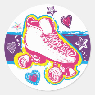 Roller Skate Sticker Skating Roller Rink Party