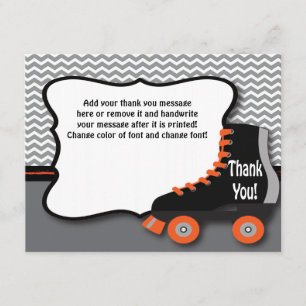 Roller Skate Thank You Card