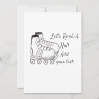 roller skater add text lets rock roll kids black s