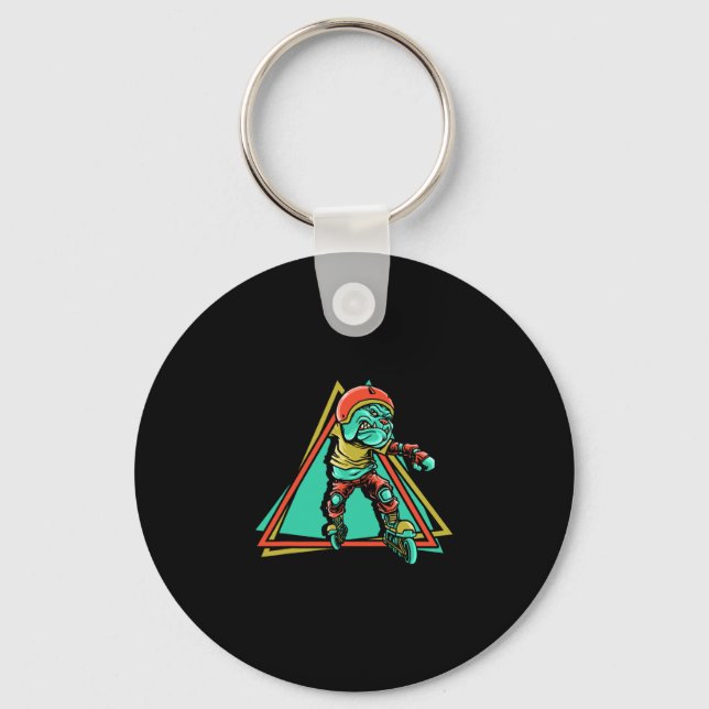 Roller Skater Inline Skating  Key Ring (Front)