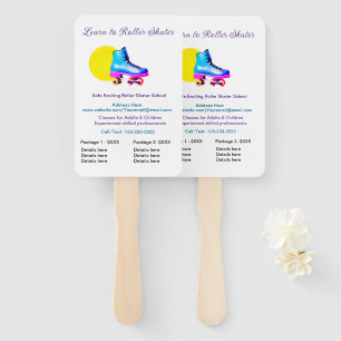 Roller skater school add packages price business f hand fan
