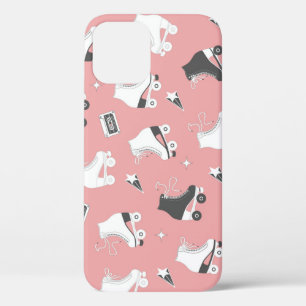 Roller skates cassette pattern. iPhone 12 case