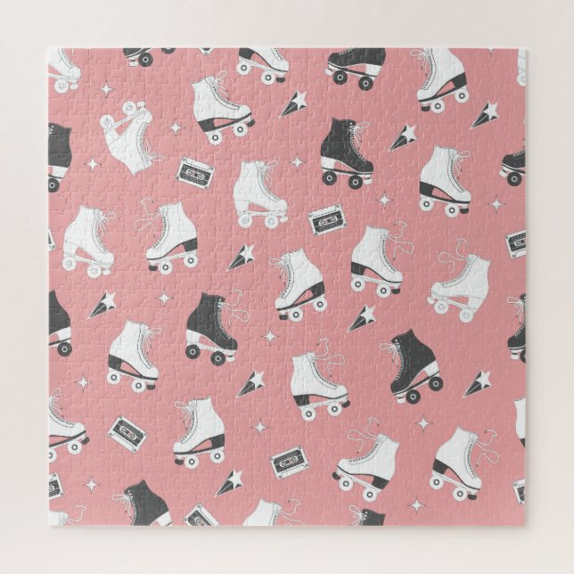 Roller skates cassette pattern. jigsaw puzzle (Vertical)