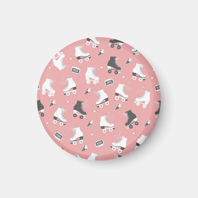 Roller skates cassette pattern. magnet (Front)