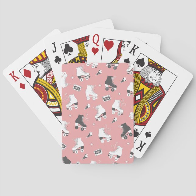 Roller skates cassette pattern. playing cards (Back)