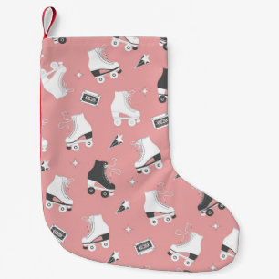 Roller skates cassette pattern. small christmas stocking