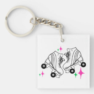 Roller Skates Derby Skating Roller Babe     Key Ring