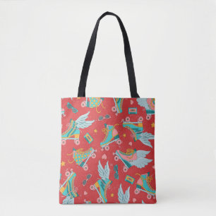 Roller skates in bright colours with and without w tote bag