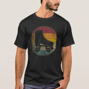 Roller Skates Rink Skating Skater Vintage Retro 70 T-Shirt