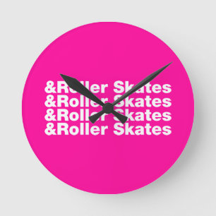 & Roller Skates Round Clock