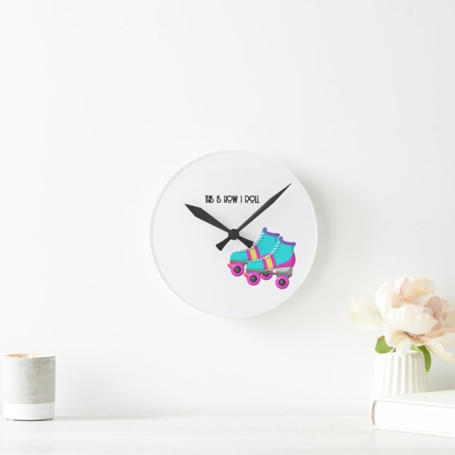 Roller Skates Round Clock (Home)
