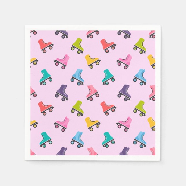Roller Skates Skating Design Napkins (Front)