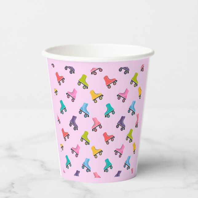 Roller Skates Skating Design Paper Cups (Front)