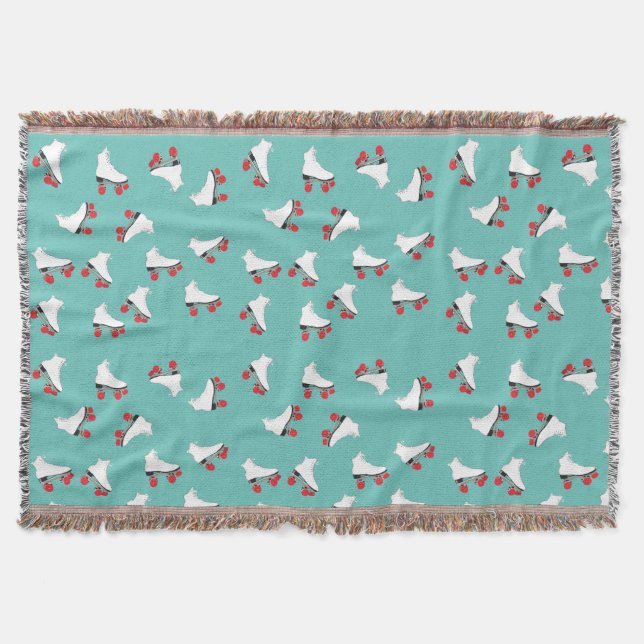 Roller skates throw blanket (Front)