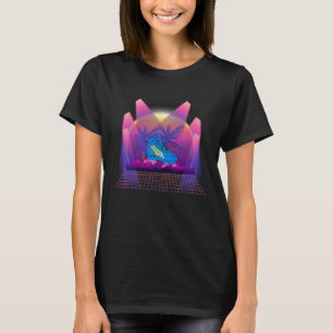 Roller Skates Vaporwave 80's Disco 70's Roller Ska T-Shirt